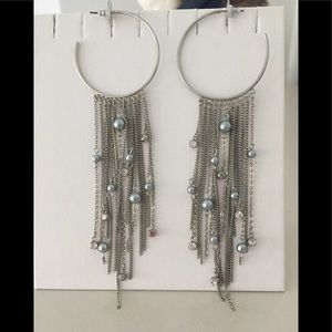 NWOT Marciano chain hoop earrings.